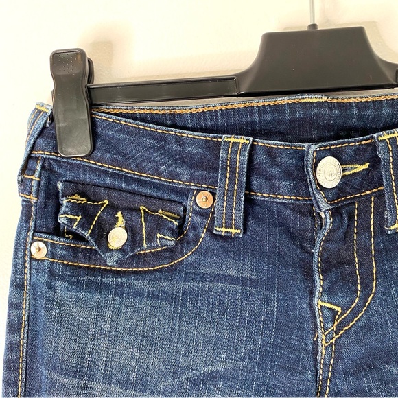 True Religion Julie Dark Wash Cropped Ankle Jeans - Picture 2 of 6